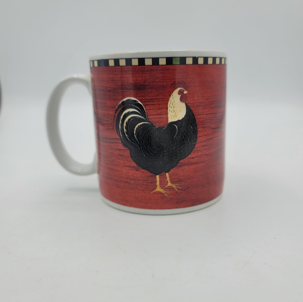 Warren Kimble Rooster Mug Sakura Oneida Farmhouse Country Quartet Chicken Vtg - Picture 1 of 9